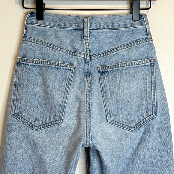 🩵 AGOLDE Criss Cross Front Upsized High Rise Light Medium Wash Jeans 22 - Picture 6 of 16